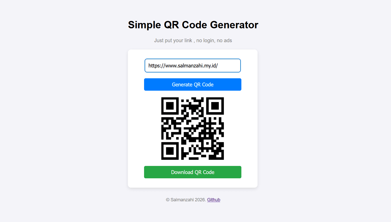 Simple QR Code Generator